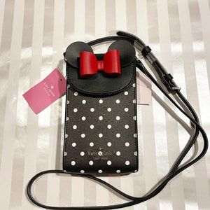 Kate Spade Women's x Minnie Mouse Mini Flap Phone Crossbody Bag